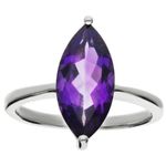 White Gold Amethyst Rings